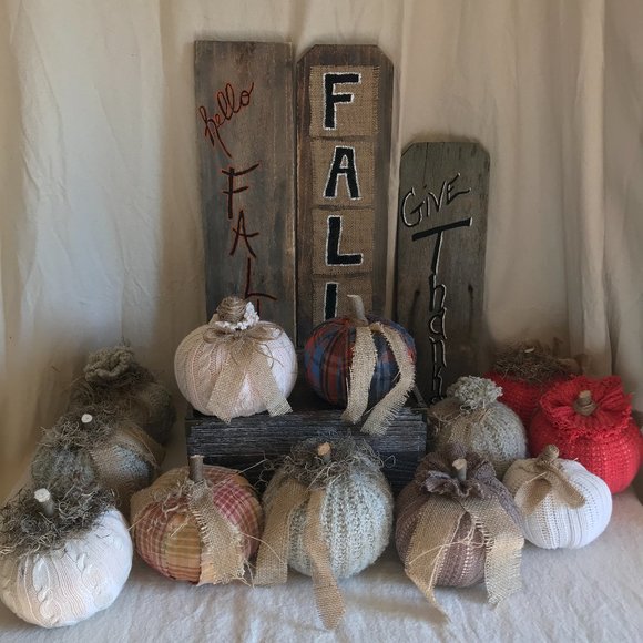 Handmade sweater pumpkin Country Farmhouse charm - Picture 3 of 3